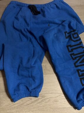 PINK Victoria's Secret Kids Blue Logo Sweatpants
